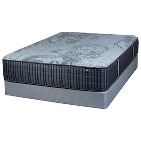 Queen Luxury Firm Pocketed Coil Mattress and Natural Wood Foundation